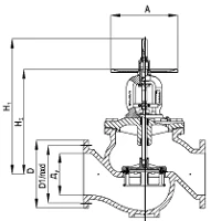 Чертеж Клапан балансировочный ручной Danfoss MSV-F2 Ду350 ручной фланцевый Чертеж Клапан балансировочный ручной Danfoss MSV-F2 Ду350 ручной фланцевый
