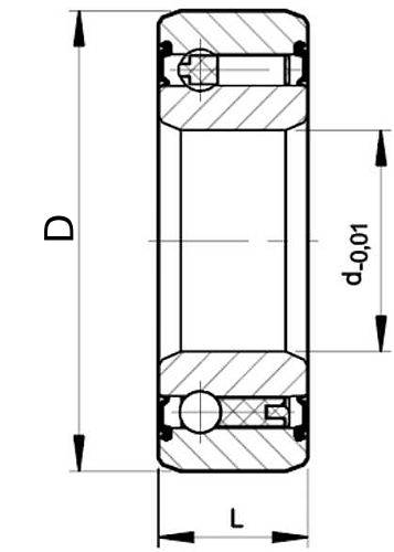 Муфта обгонная NPT CSK25-2RS внутренний диаметр - 25мм, сопротивление крутящего момента - 6Ncm