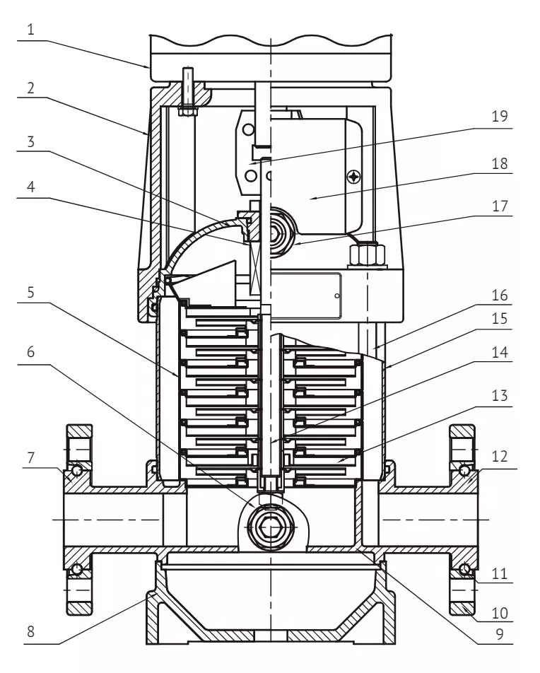 Насос многоступенчатый Unipump MVH 2-22 поверхностный, корпус - алюминий, мощность - 2.2кВт, напор - 165м, производительность - 33л/мин, 220/380В