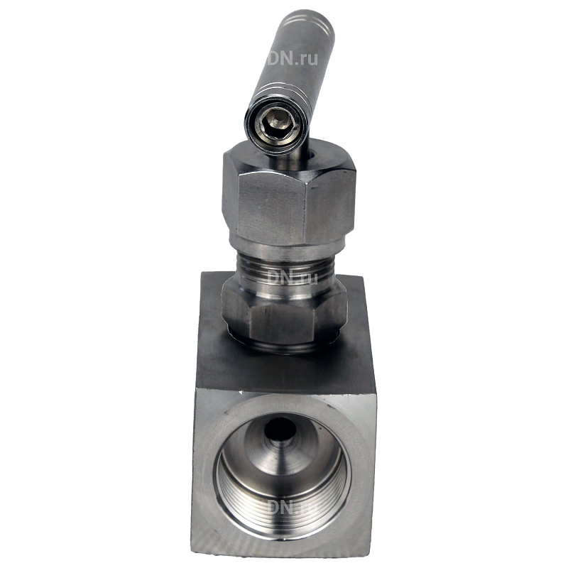 Клапан игольчатый VN3131M-T-Ht 3/8″ Ду10 Ру400 резьбовой, корпус - нержавеющая сталь 304, уплотнение - металл, с Т-образной рукояткой