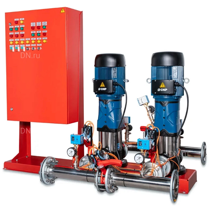 Насосная станция CNP PFFS2 CDM42-2-2S16S CDM1-7 поверхностная, корпус - чугун, мощность одного насоса - 5.5кВт, 380В