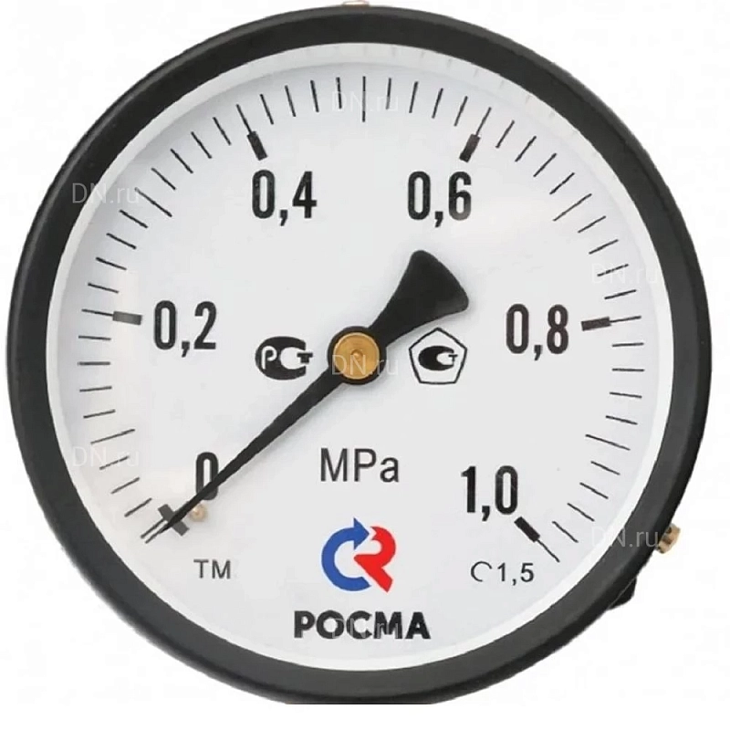 Мановакуумметр Росма ТМВ-310Т.00 (-0.1-0.5 МПа) G1/4 1.5 общетехнический 63 мм, осевое присоединение -0.1-0.5 МПа резьба G1/4 класс точности 1.5