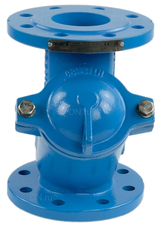 Клапан обратный Tecofi CBL-3240 Ду400 Ру10 фланцевый, шаровой, корпус - чугун, шар - сталь, уплотнение - NBR