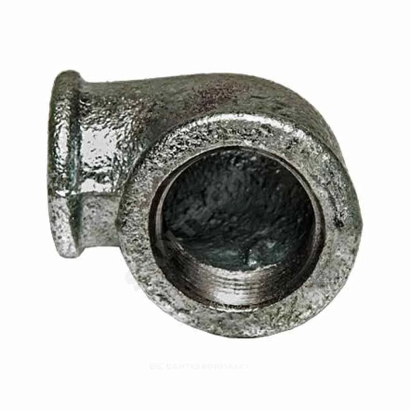 Угольник переходной Fittex 3/4″x1/2″ Ду20x15 Ру16 внутренняя/внутренняя резьба, корпус - чугун оцинкованный